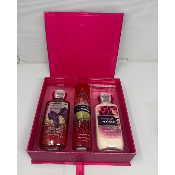 Bath Body Works A THOUSAND WISHES Fine Fragrance Mist Lotion Shower Gel Set NEW - Picture 1 of 8